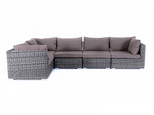 "Лунго" трансформирующийся диван из искусственного ротанга, цвет графит